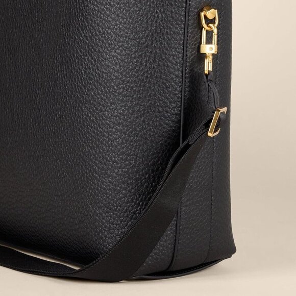 Women's Faux Leather Tote Bag with Adjustable Strap for Daily Use - Picture 4 of 5